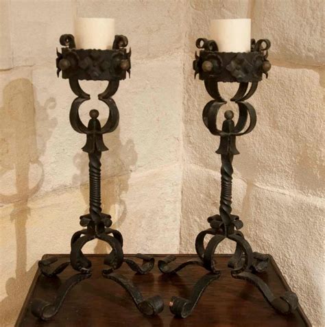 wrought iron candle sticks